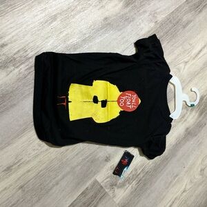 Halloween IT You Will Float Black Dog Shirt Large NWT Horror